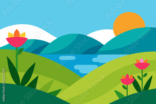 An Absolutely Beautiful View Of A Field Of Various And Brightly Colored Flowers