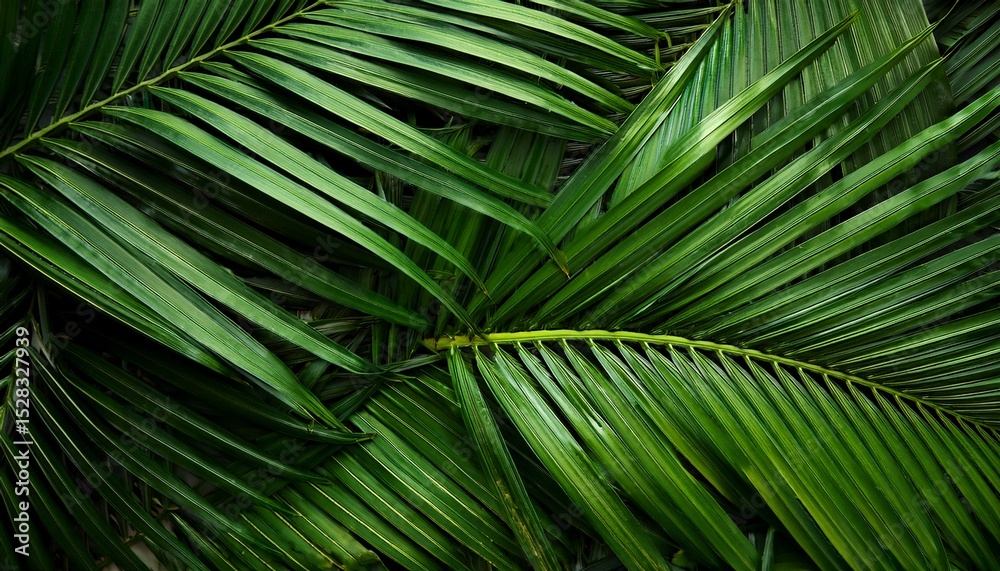 tropical palm leaves from above background tropical palm leaves from above background