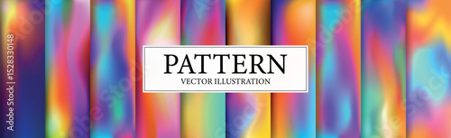 Set of 10 different gradient texture backgrounds - Vector illustration