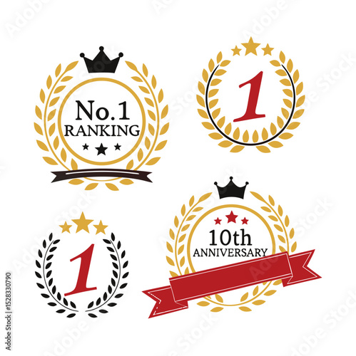Celebrate Success No. 1 Ranking & 10th Anniversary Award Wreath Designs