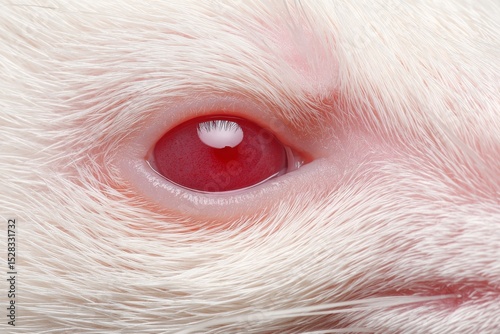 Close-up of a rabbit's eye studio macro photography animal portrait natural habitat intimate perspective wildlife studies