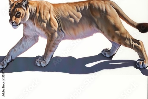 Lioness walking gracefully in natural habitat animal portrait wildlife scene artistic representation