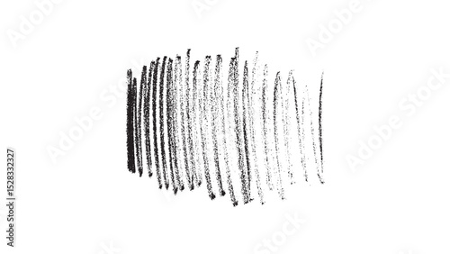 Black Crayon Texture Scribble, Soft Pastel Hand Drawn Shading on White Background. Hand-drawn pencil scribbles rough frames. pencil strokes isolated on a transparent background.