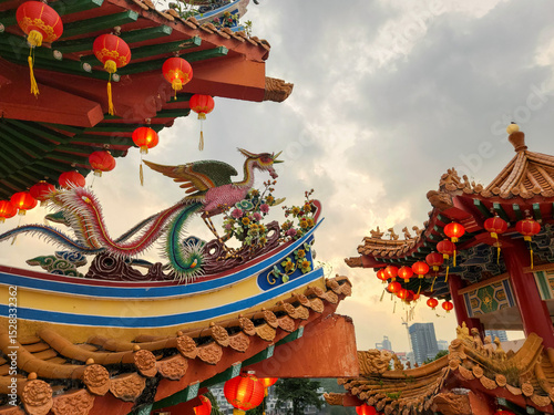 Canvas Print Traditional Chinese temple Thean Hou in Kuala Lumpur