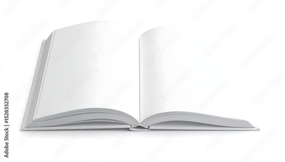 Open Blank Book with White Background. Open Blank Book with White Background.