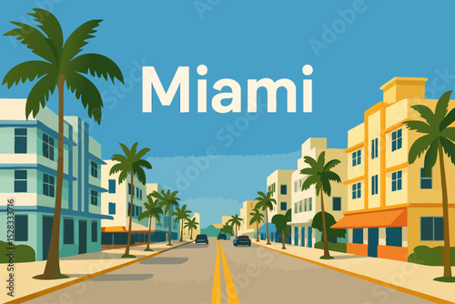 Miami Ocean Drive from a Pedestrian’s View