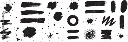 Expressive Ink Brush Strokes & Splatters:  Dynamic Hand-Drawn Textures for Creative Art, Illustration, and Design Projects – High-Resolution Abstract Graphics for Unique Visual Composition