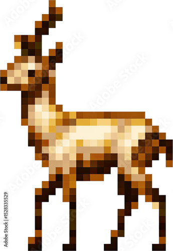 Pixelated image of a deer-like animal.