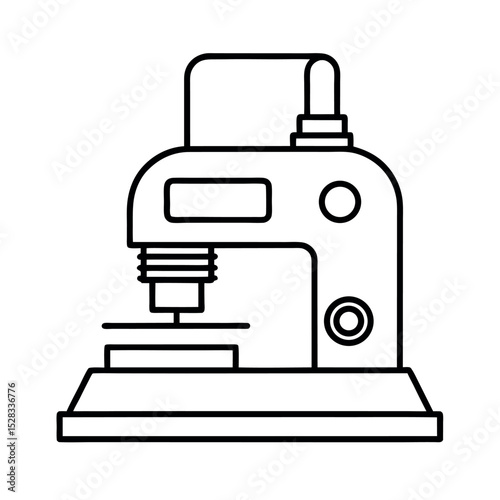 Ultrasonic Machining Machine Outline Line Art Vector