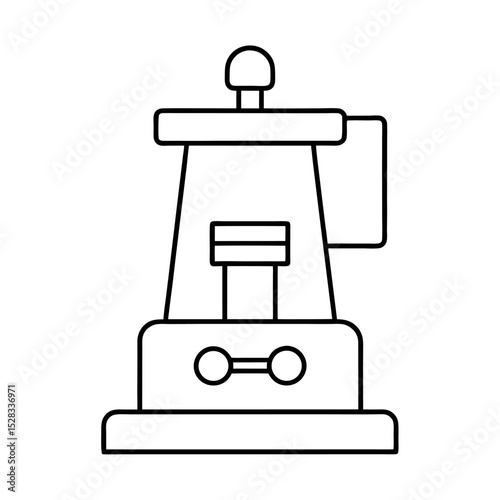 Ultrasonic Machining Machine Design Line Art Vector