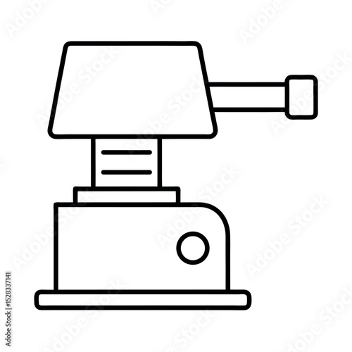 Ultrasonic Welding Machine Outline Line Art Vector