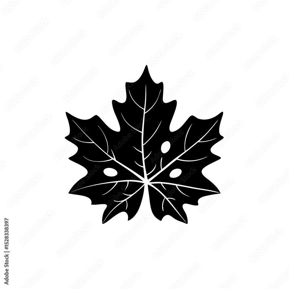 Fototapeta premium creative and simple minimal details Outline Maple leaf icon vector 