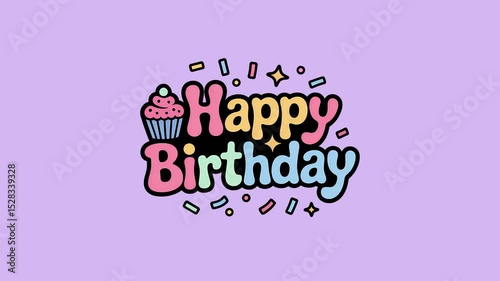 loop video of a happy birthday card