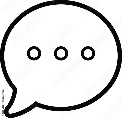 Chat Outline Icon: Talk Symbol

