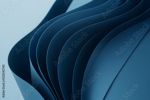 Smooth Blue Wave Abstract Background with Futuristic Lines and Curves