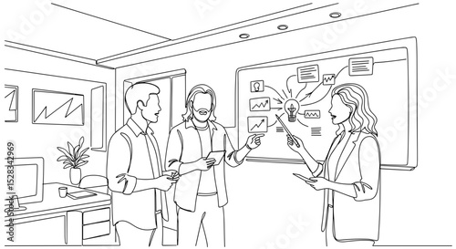 Team Collaborating on Startup Culture and Business Ideas in Modern Office Environment for Entrepreneurship Blogs, Business Development Websites, and Innovation Platforms