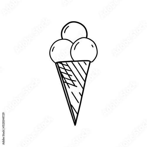 Modern Ice Cream Logo Design – Minimalist Vector Badge for Dessert Shops & Cafés Ice cream logo clipart set. Colorful cone ice cream icon clip art in pictogram style vector illustration color pastel	