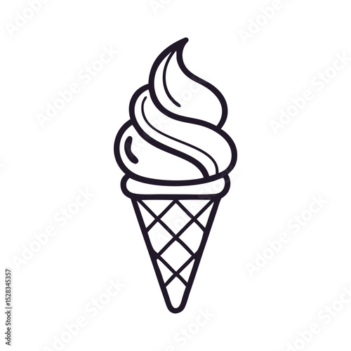 Modern Ice Cream Logo Design – Minimalist Vector Badge for Dessert Shops & Cafés Ice cream logo clipart set. Colorful cone ice cream icon clip art in pictogram style vector illustration color pastel	