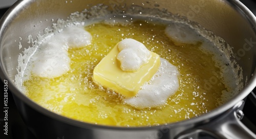 Melting butter in saucepan