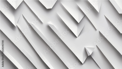 a vector illustration of a clean, minimalist background featuring a repeating pattern of white diamond or rhombus shapes with subtle, soft shadows and highlights.