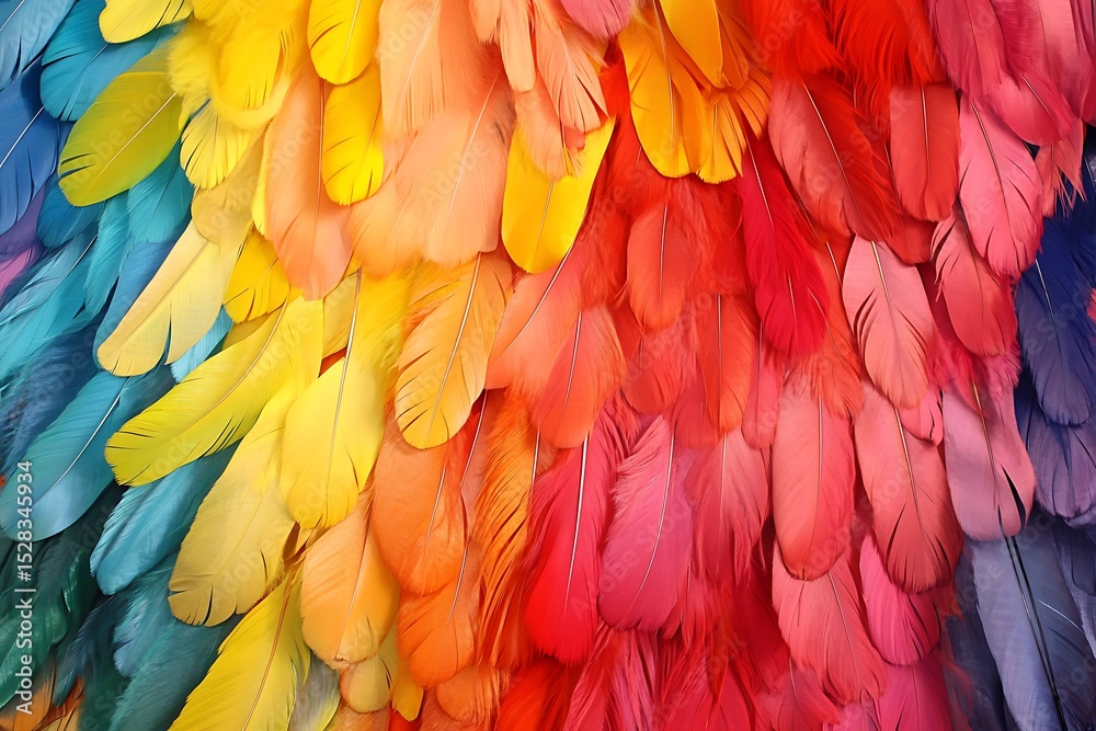 Fototapeta premium Brazilian carnival feather costume in dazzling colors