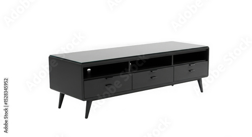 Modern Black TV Stand: Sleek Design & Ample Storage
