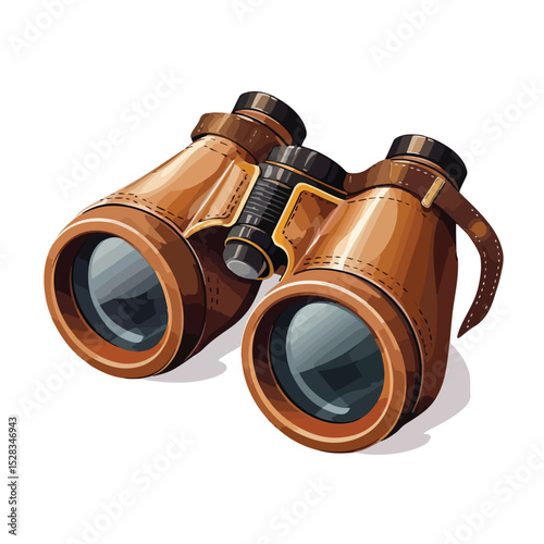 Professional Binoculars Instrument Isolated Vector Illustration for Business Use