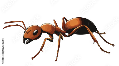 Detailed Ant Vector Isolated Illustration, Perfect for Graphic Design Projects