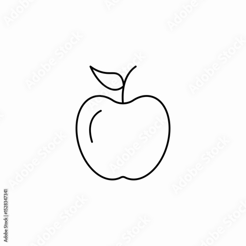 apple fruit icon sign vector