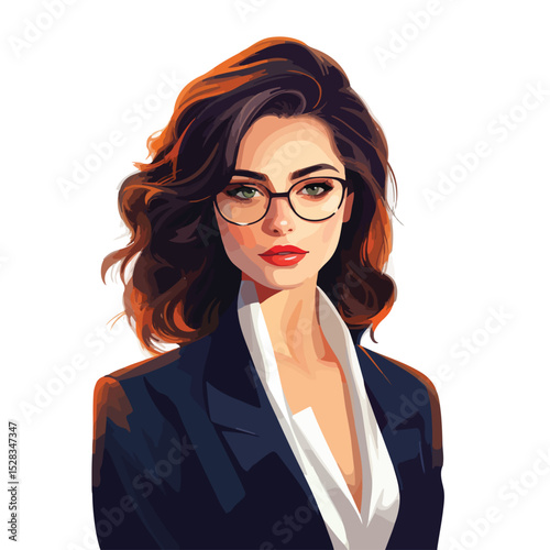 Professional Business Woman Icon Vector Illustration for Isolated Concepts