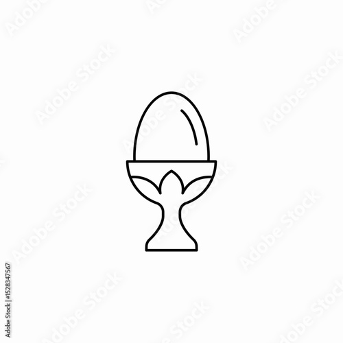 boiled egg cup icon sign vector