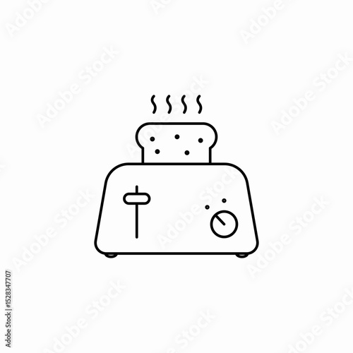 bread toaster icon sign vector