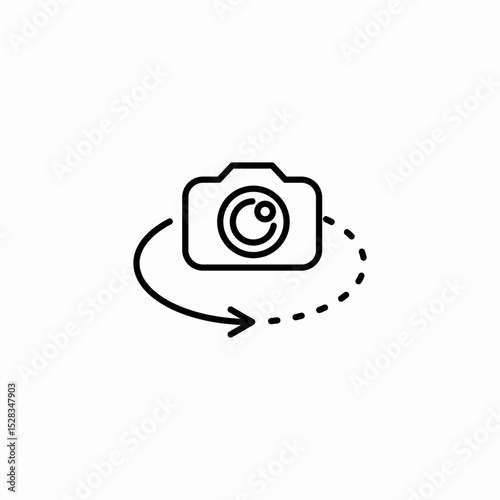 camera rotation icon sign vector