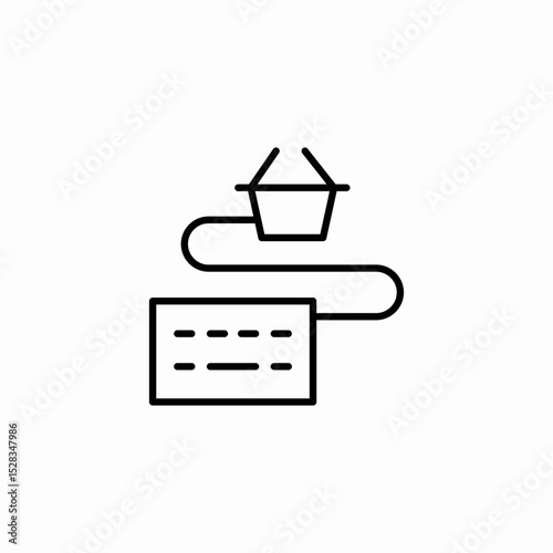 cart keyboard journey icon sign vector