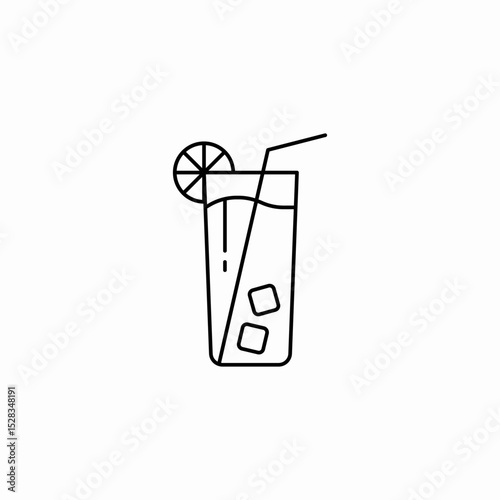 cocktail drink icon sign vector