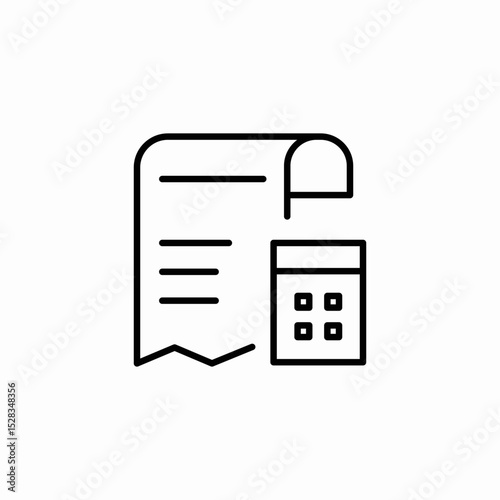 cost calculation invoice icon sign vector