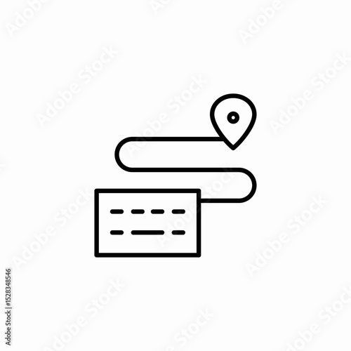 delivery route icon sign vector
