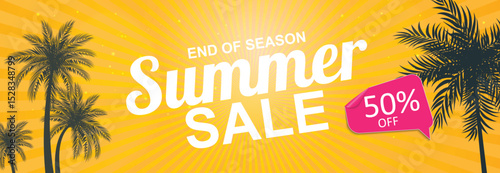 Summer holiday sale poster with business and marketing concept in 3D word cloud design