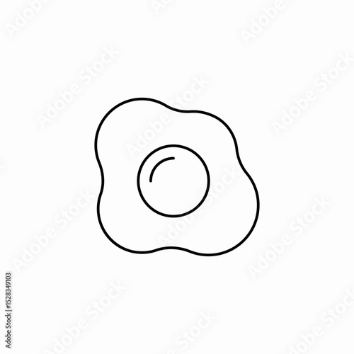 fried egg icon sign vector