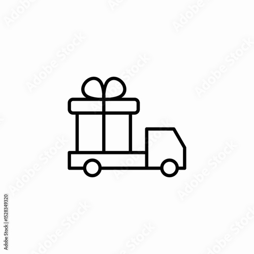 gift delivery icon sign vector