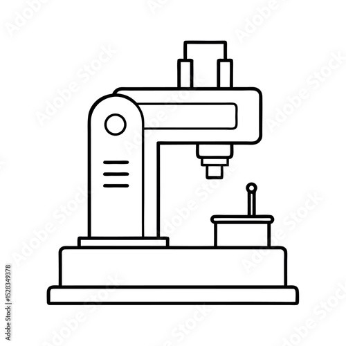 Surface Honing Machine Outline Line Art Vector Blueprint