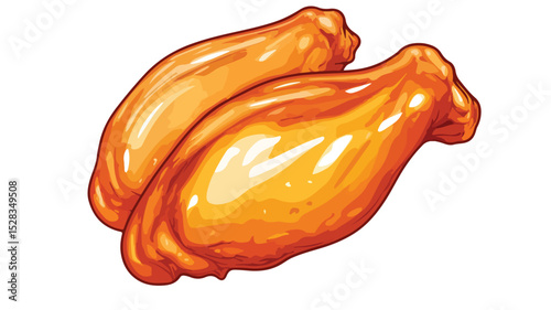 Chicken Wing Icon Vector Illustration for Design Projects and Menus