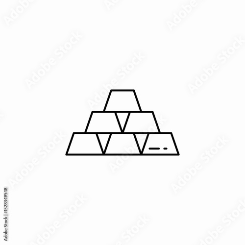 gold bars icon sign vector