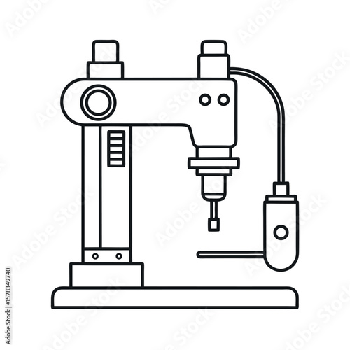 Tapping Machine Outline Line Art Vector Design