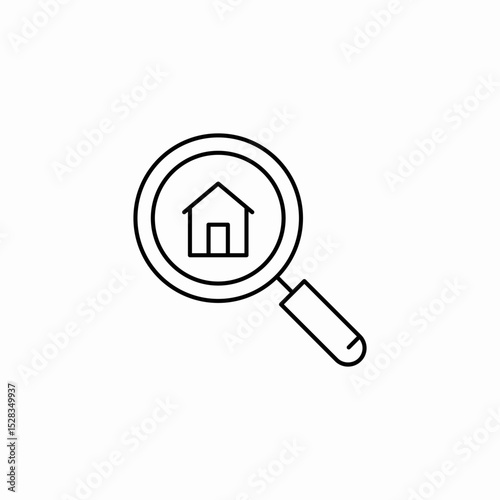 house inspection icon sign vector