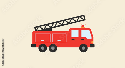 Red firetruck illustration