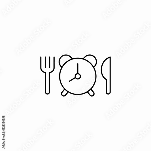 meal time icon sign vector