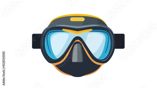 Professional Diving Mask Vector Illustration for Underwater Adventures