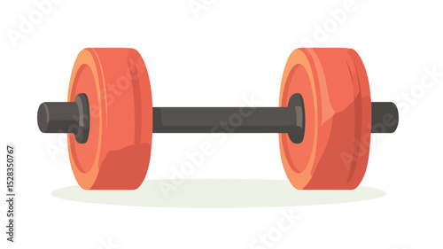 Colorful Dumbbell Flat Icon Vector Illustration for Fitness and Health Concepts