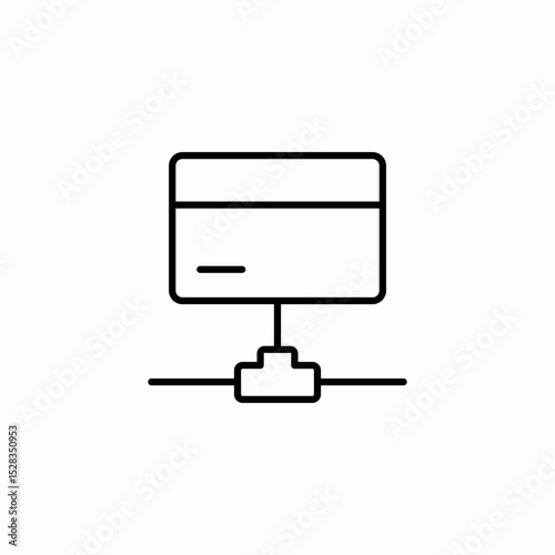 network card icon sign vector